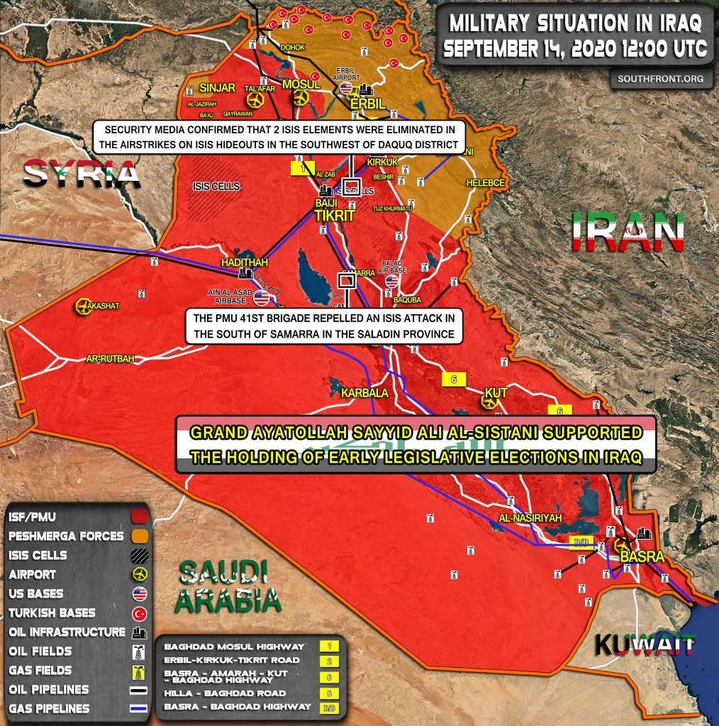 Military Situation In Iraq On September 14, 2020 (Map Update)