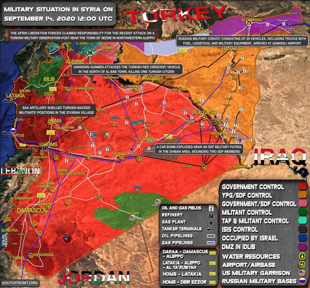 Military Situation In Syria On September 14, 2020 (Map Update)