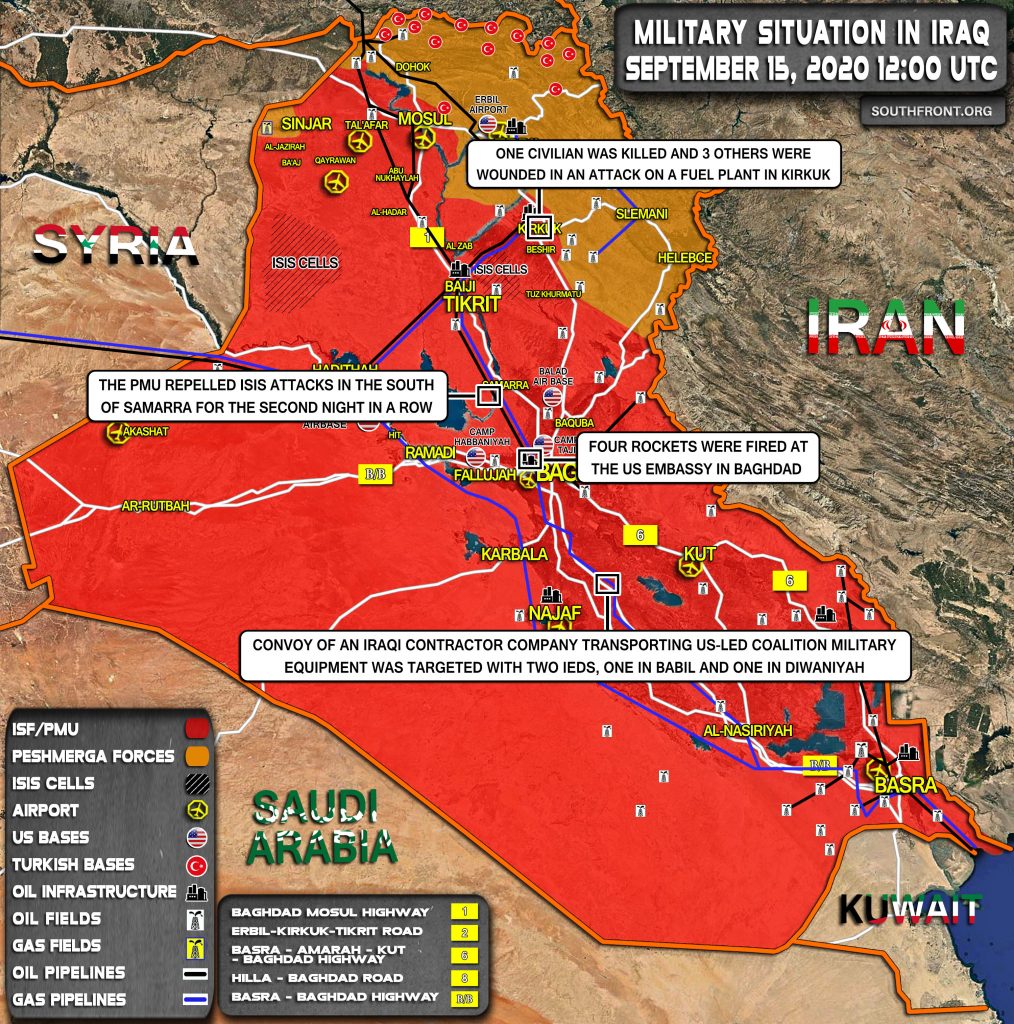 Military Situation In Iraq On September 15, 2020 (Map Update)