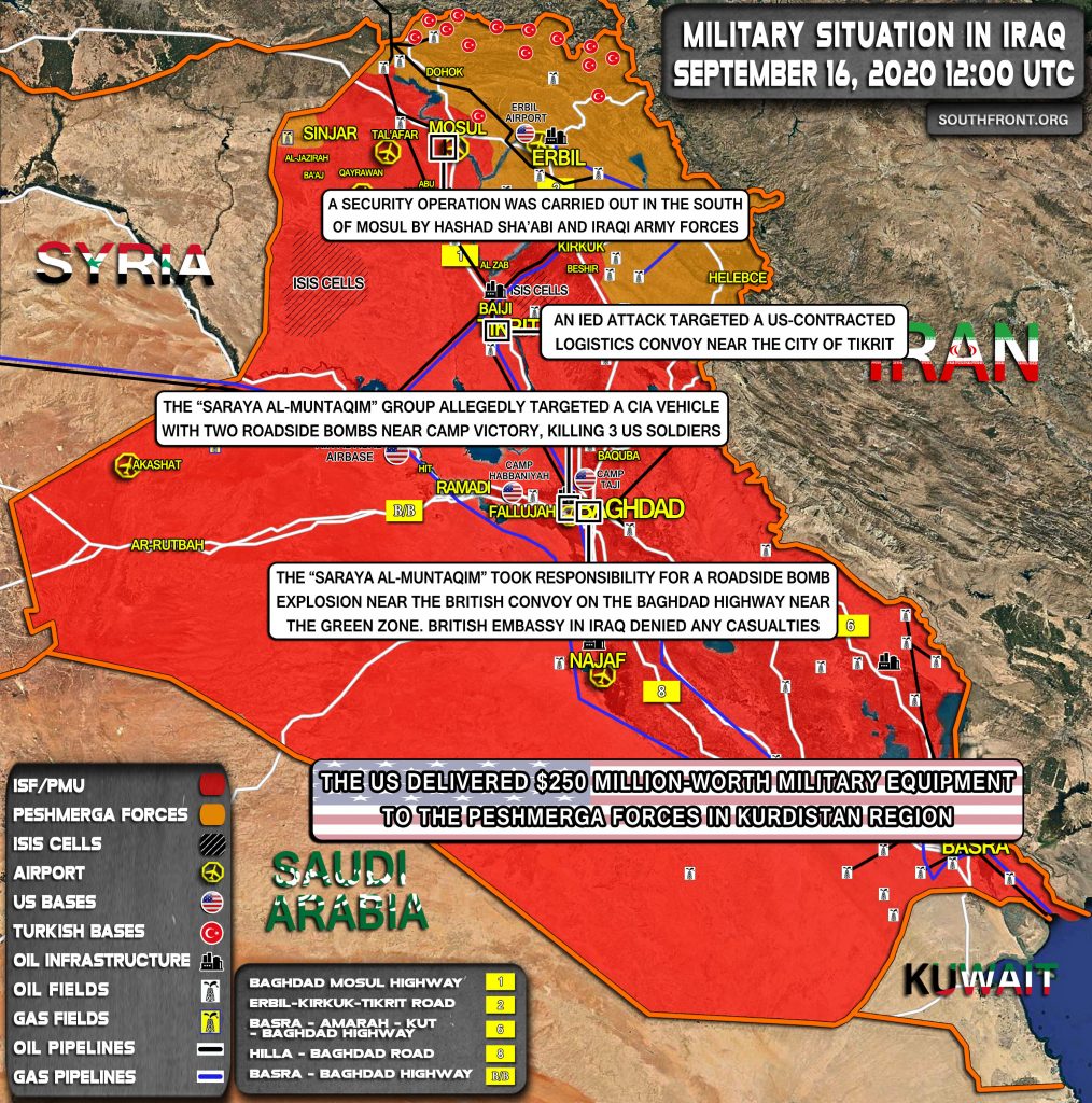 Military Situation In Iraq On September 16, 2020 (Map Update)