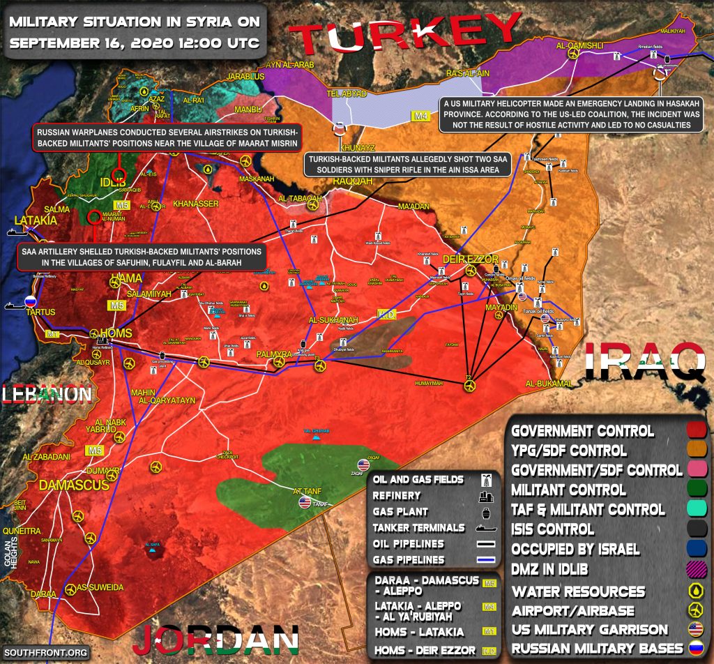 Military Situation In Syria On September 16, 2020 (Map Update)