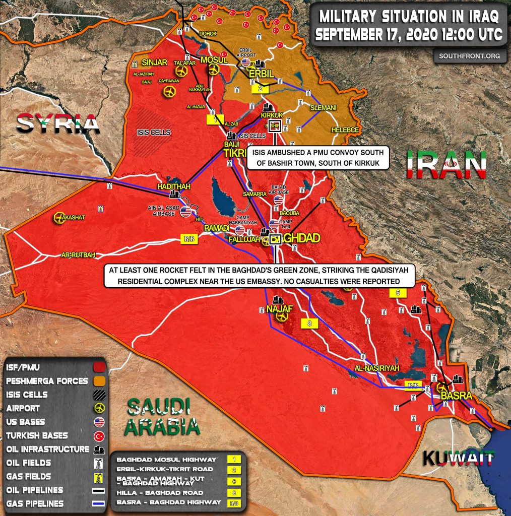 Military Situation In Iraq On September 17, 2020 (Map Update)