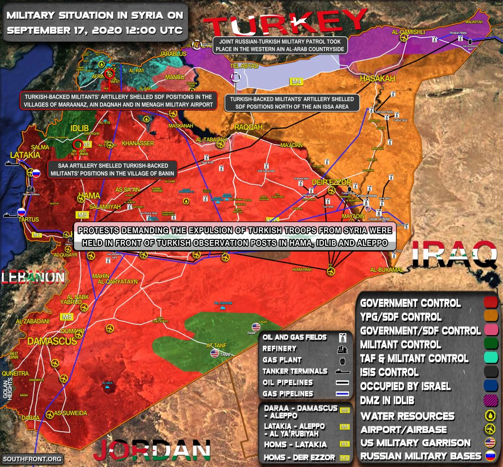 Military Situation In Syria On September 17, 2020 (Map Update)