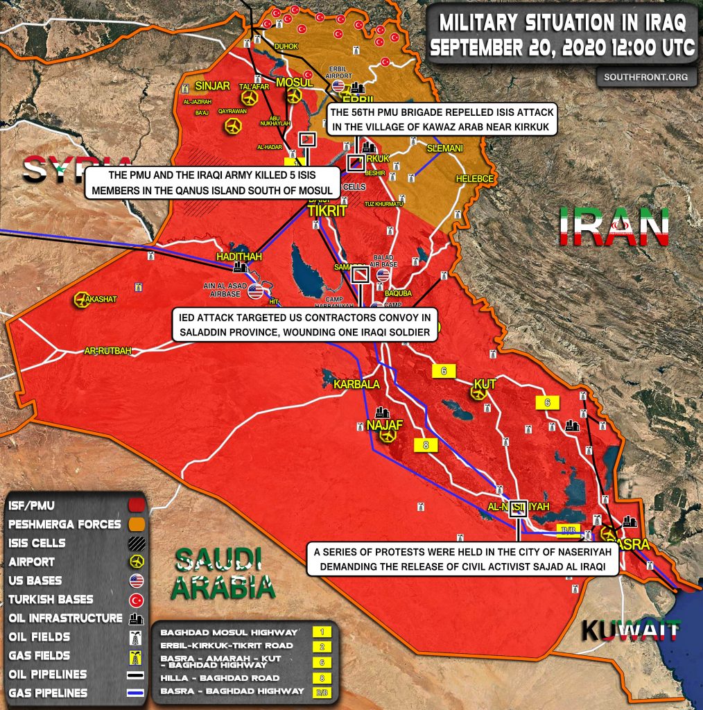 Military Situation In Iraq On September 20, 2020 (Map Update)