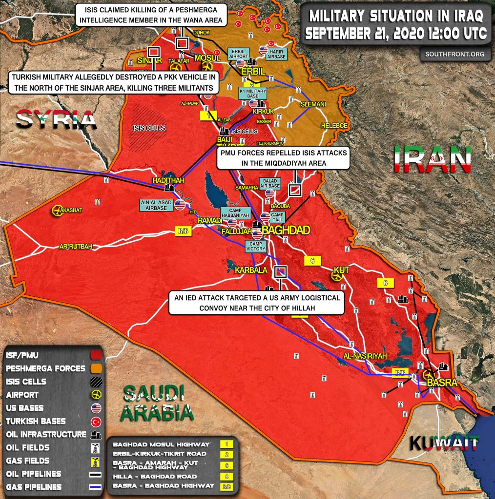 Military Situation In Iraq On September 21, 2020 (Map Update)