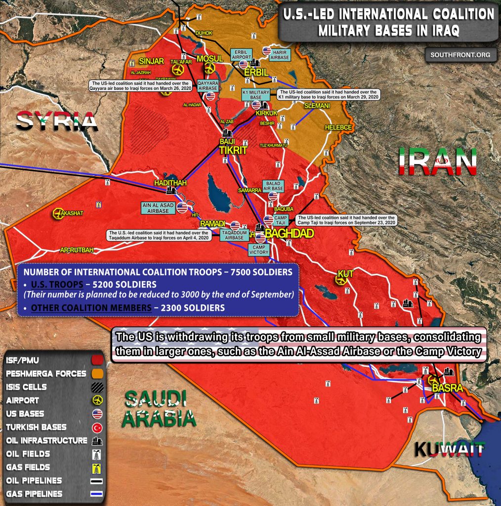 U.S.-Led International Coalition Military Bases In Iraq (Map Update)