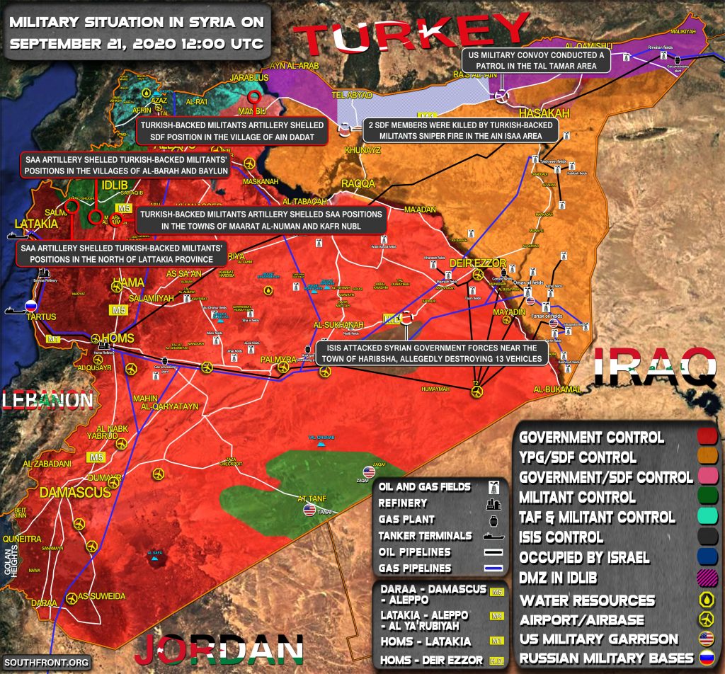 Military Situation In Syria On September 21, 2020 (Map Update)