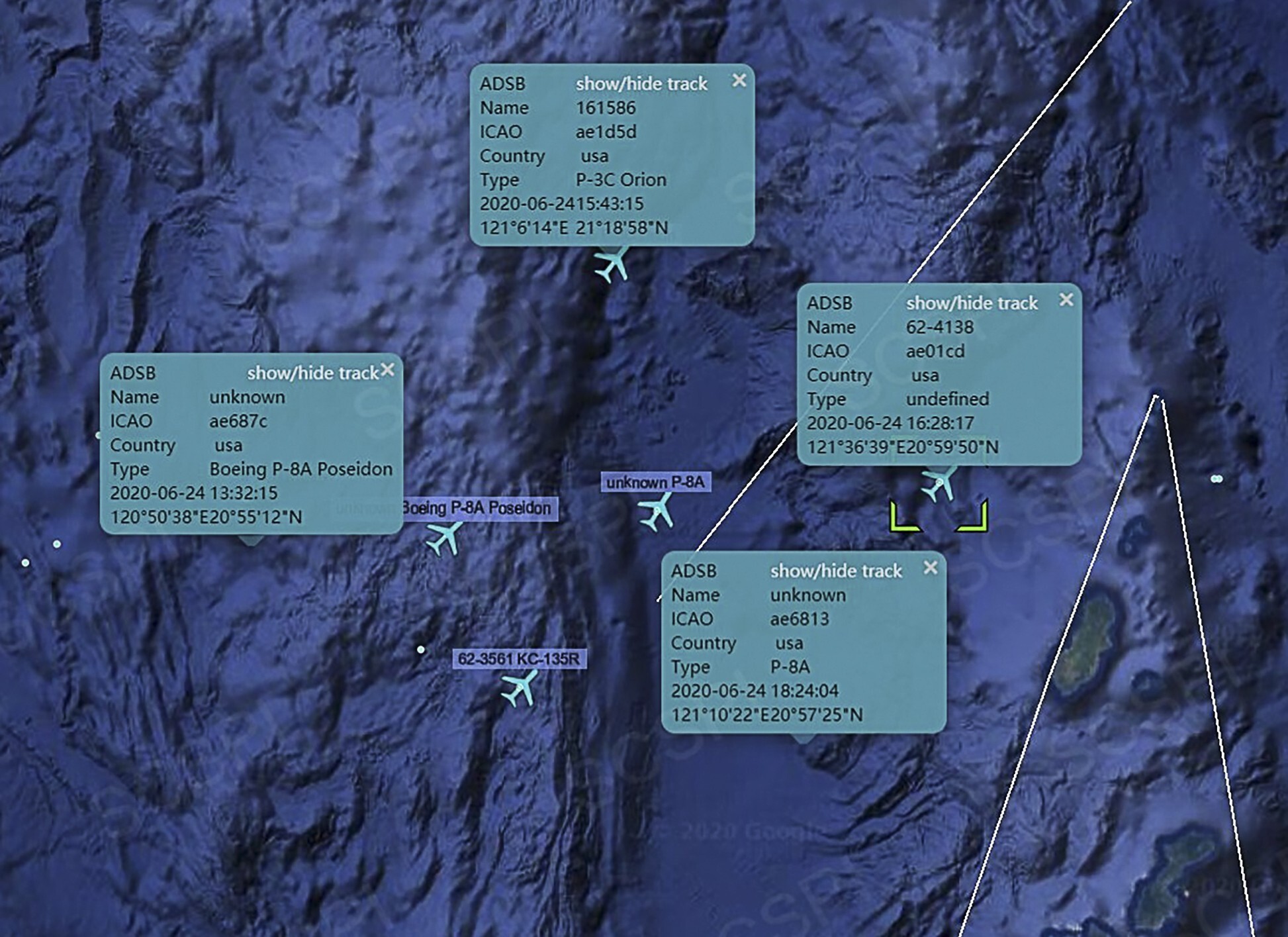 China Accuses U.S. Of Flying Spy Planes By Using Civilian Aircraft Codes, Calling It Dangerous