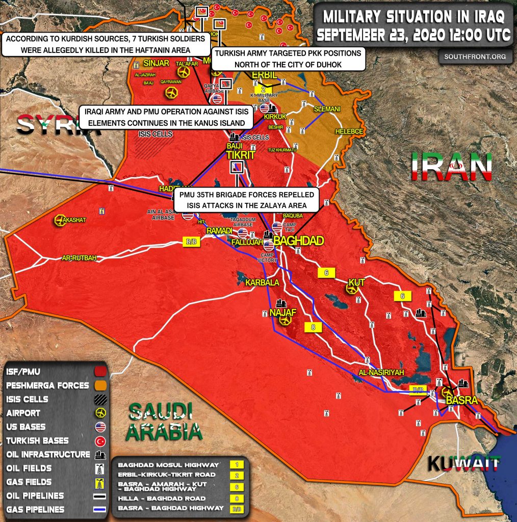 Military Situation In Iraq On September 23, 2020 (Map Update)