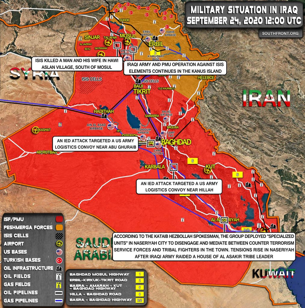 Military Situation In Iraq On September 24, 2020 (Map Update)