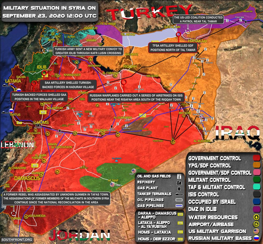 Military Situation In Syria On September 24, 2020 (Map Ipdate)