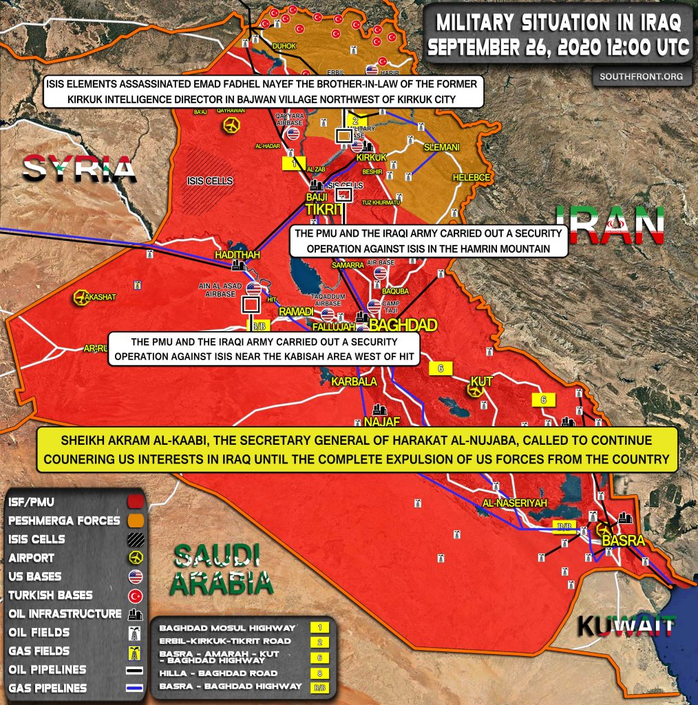 Military Situation In Iraq On September 26, 2020 (Map Update)