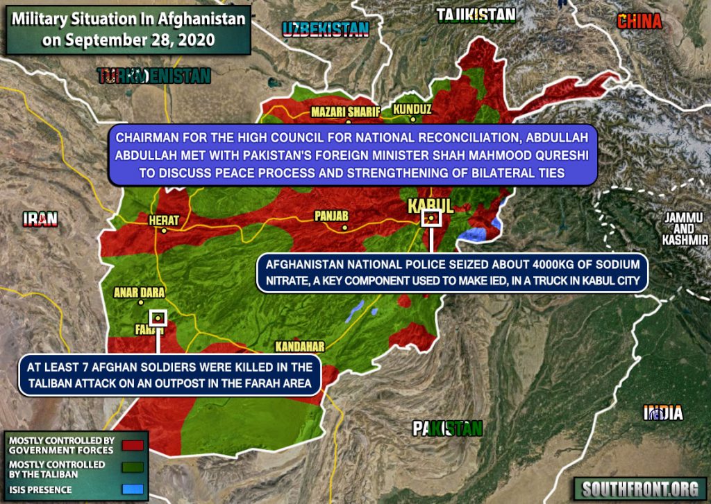 Taliban Attack Killed 20 Afghan Soldiers (Map Update)