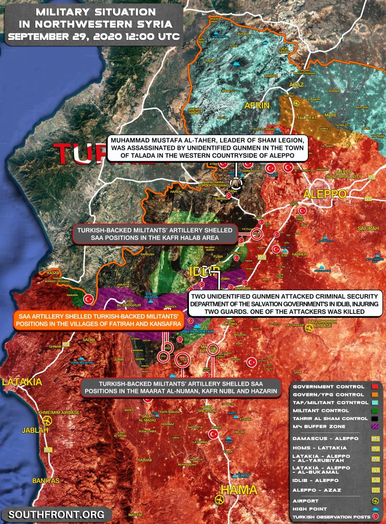 Commander Of Sham Legion Assassinated In Syria's Aleppo Province (Map Update)