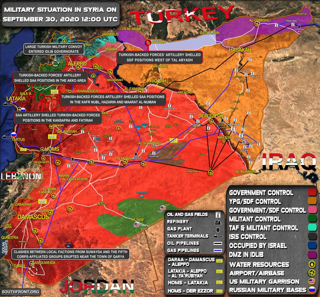 Military Situation In Syria On September 30, 2020 (Map Update)