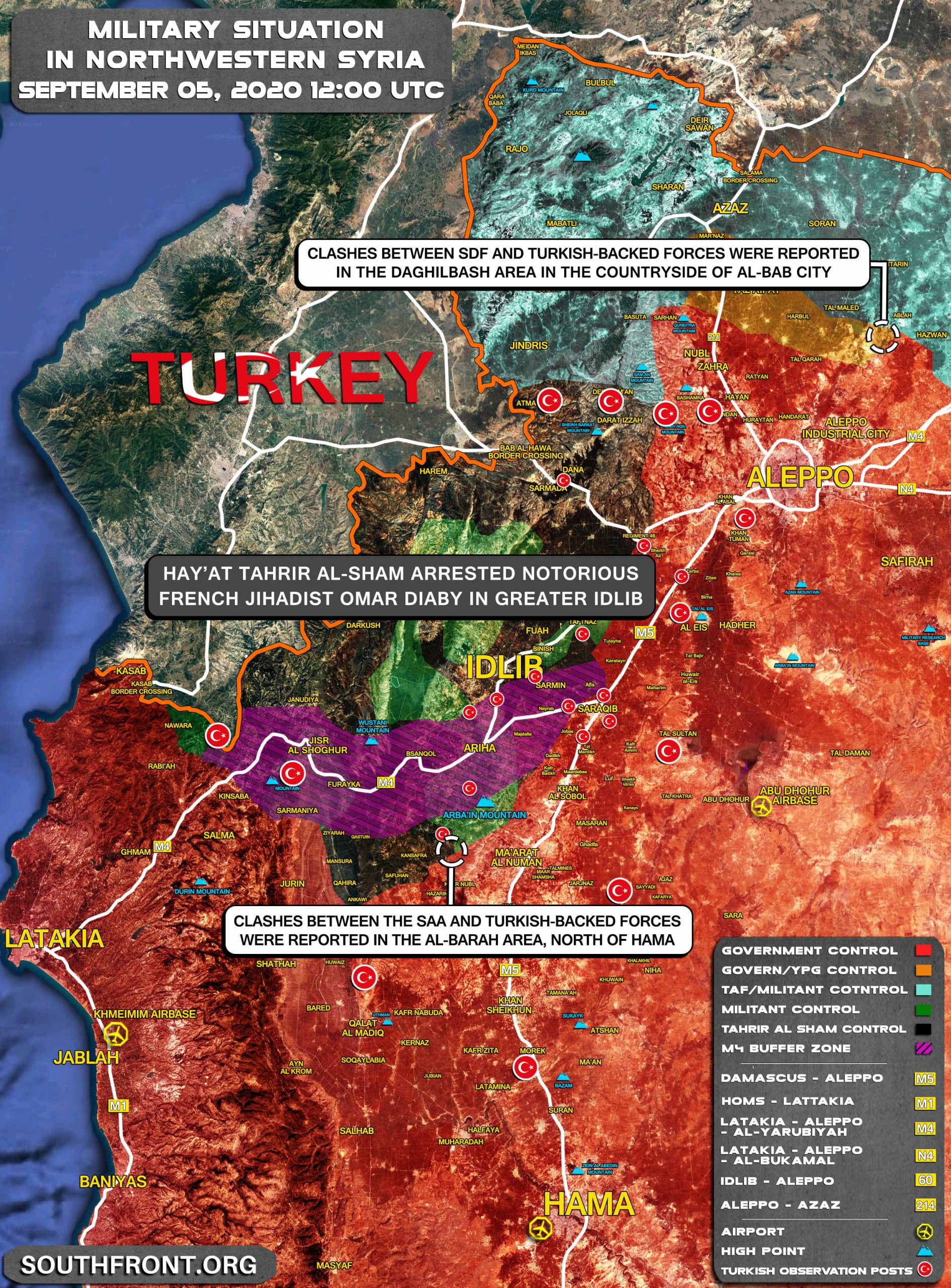 Military Situation In Syria's Greater Idlib On September 5, 2020 (Map Update)