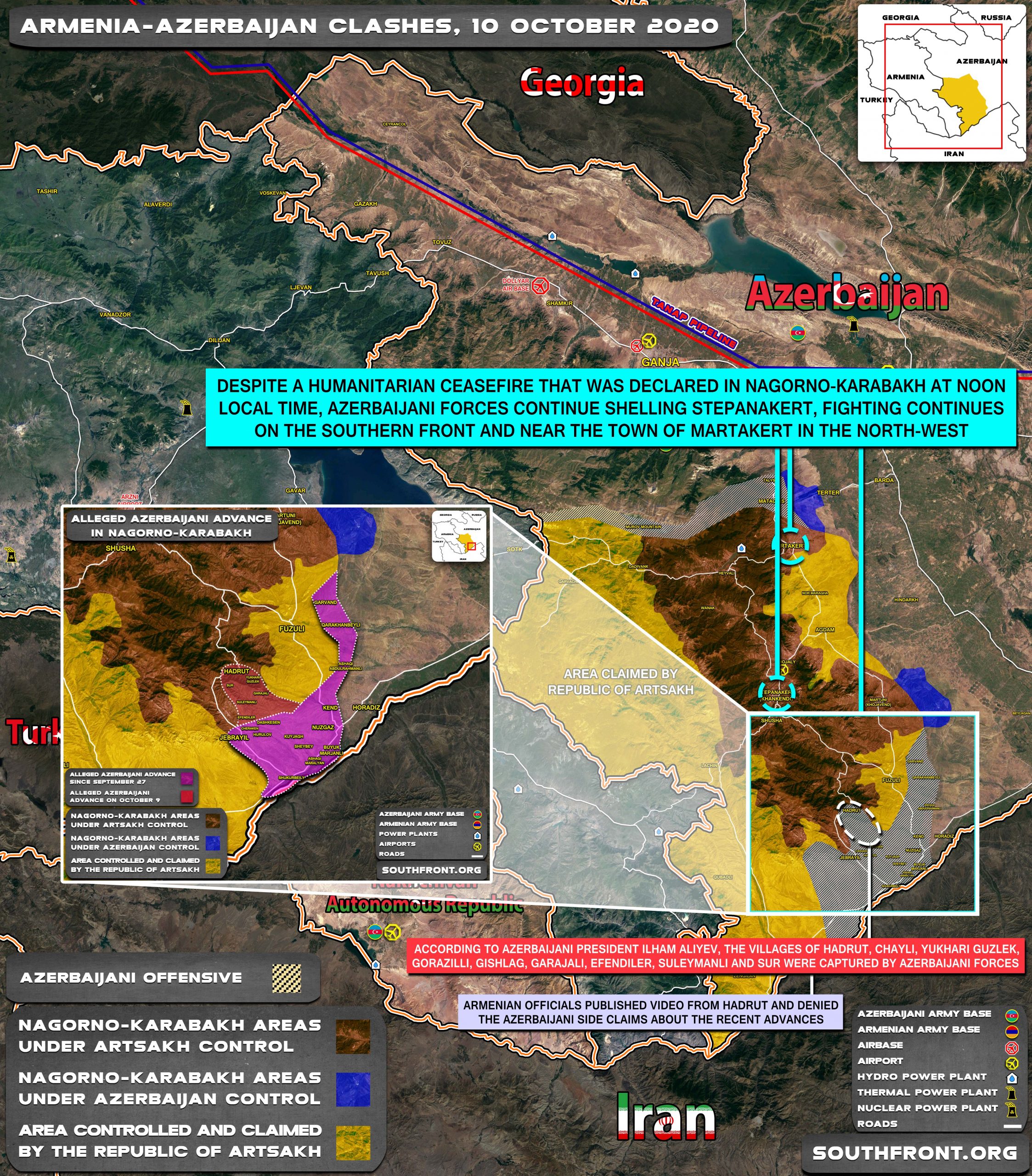 Azerbaijan, Armenia Claimed Ceasefire Violations Few Minutes After Its Declaration