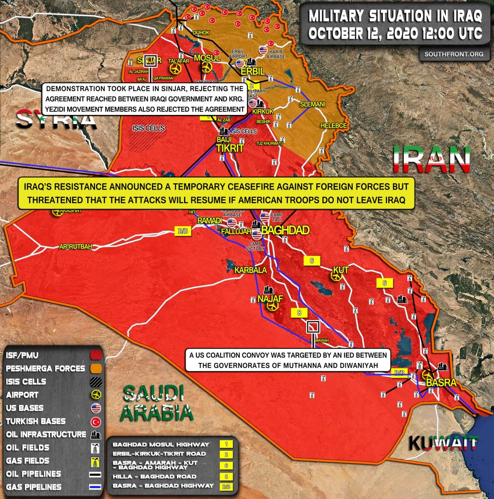 IED Targeted US Military Convoy In Iraq Amid Ceasefire Announced By Resistance Groups