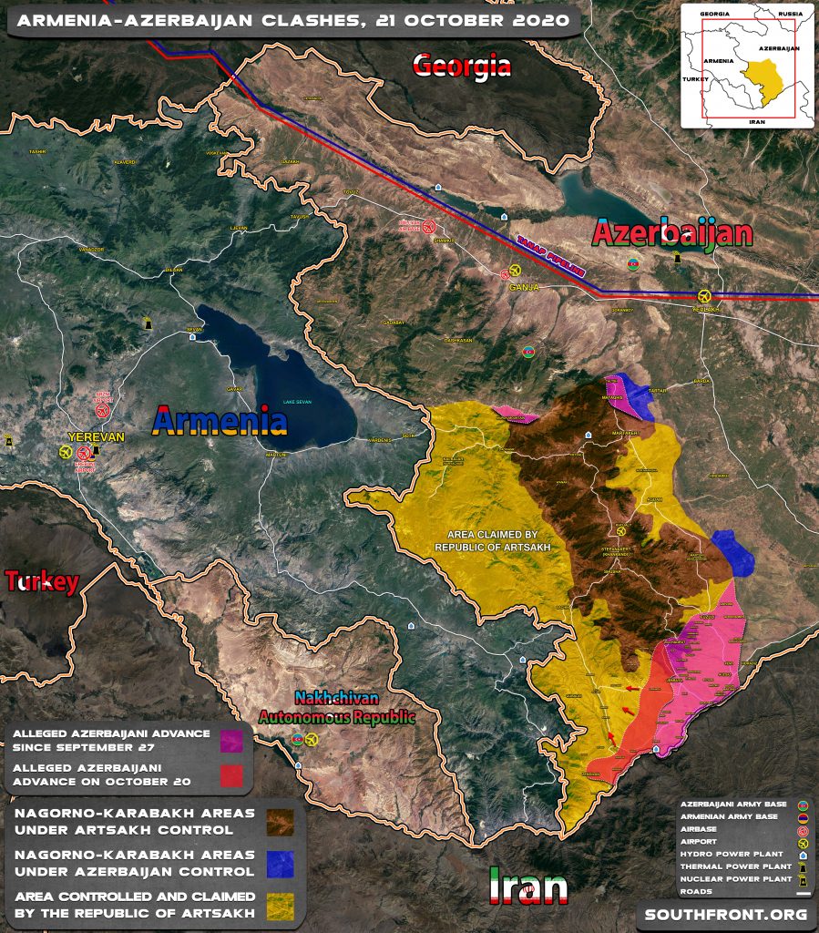 Map Update: Azerbaijani Forces' Advance In Nagorno-Karabakh Region September 27-October 21, 2020