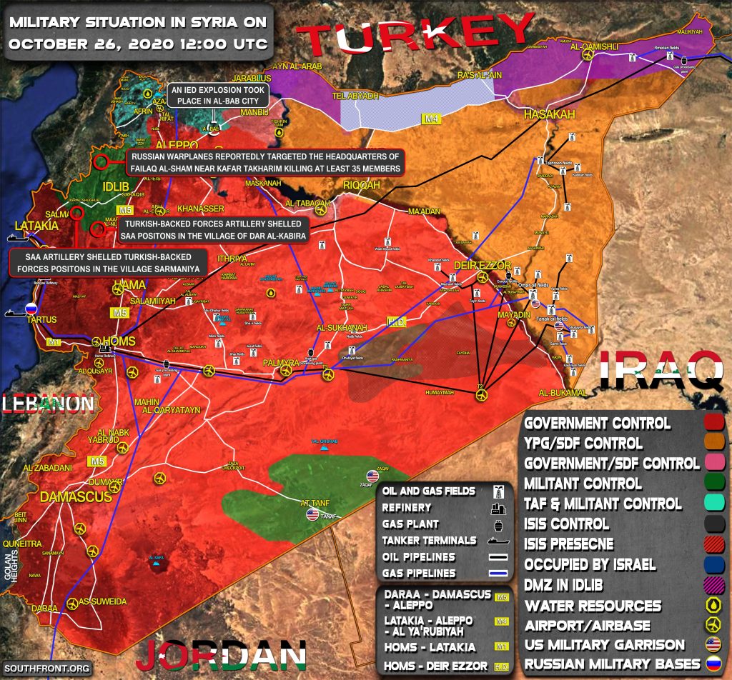 Military Situation In Syria On October 26, 2020 (Map Update)