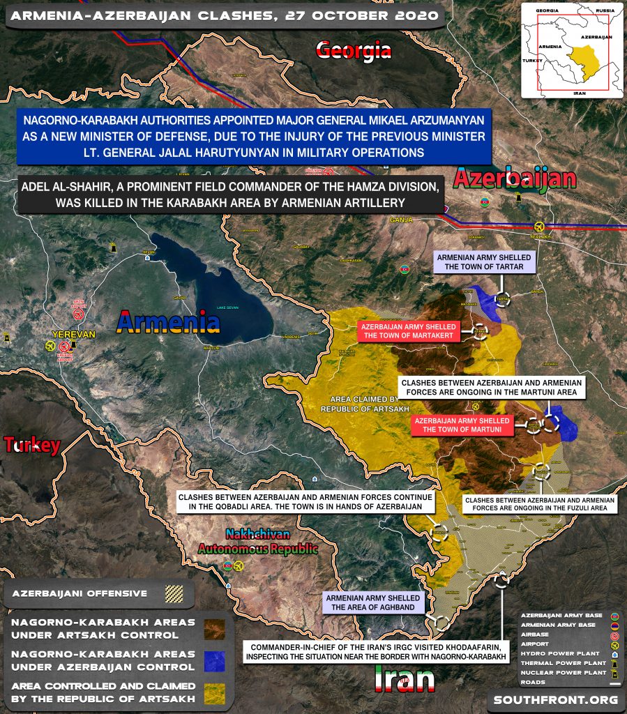 Azerbaijan Claims It Assassinated Defense Minister Of Nagorno-Karabakh, While Armenia Captures Syrian Militants In Combat Zone (Videos, Map)