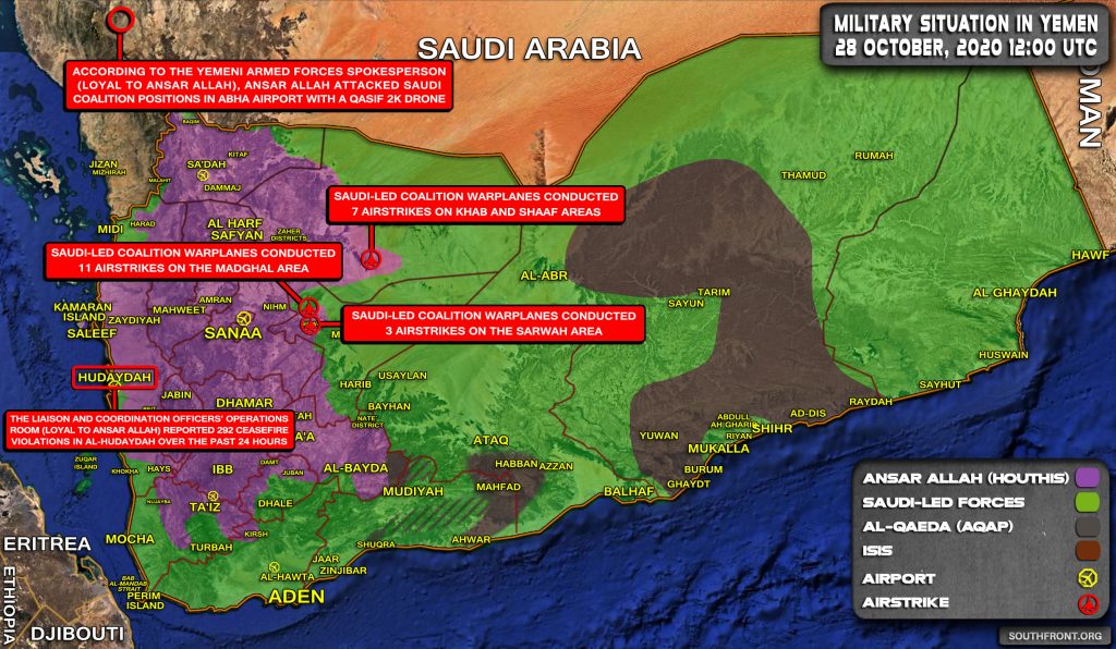 Military Situation In Yemen On October 28, 2020 (Map Update)