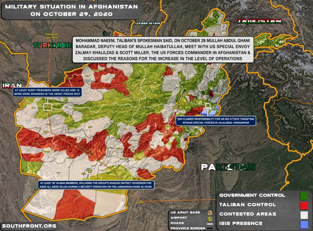 Military Situation In Afghanistan On October 29, 2020 (Map Update)