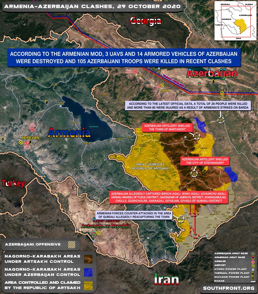 Armenian-Azerbaijani War: Military Situation In Nagorno-Karabakh On October 29, 2020