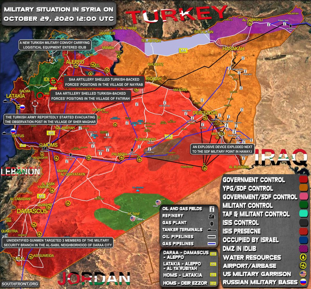 Military Situation In Syria On October 29, 2020 (Map Update)