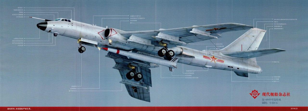 Chinese Xian H-6N Twin-Engine Jet Bomber Spotted With What Seems To Be Hypersonic Missile