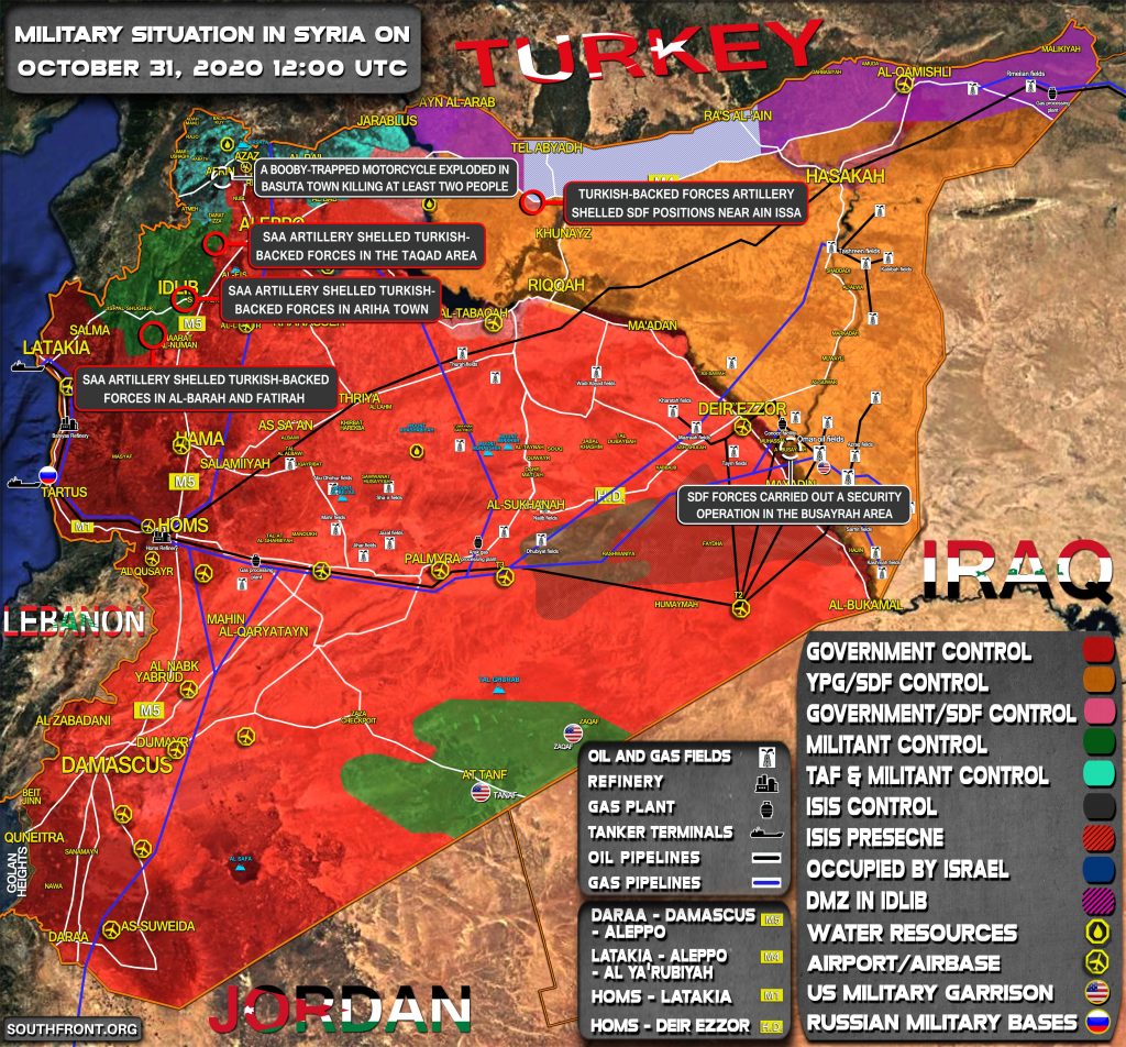 Military Situation In Syria On October 31, 2020 (Map Update)