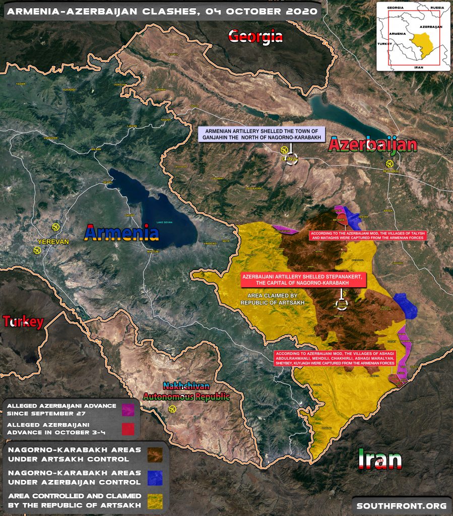 Alleged Azerbaijani Advance In Nagorno-Karabakh On October 4 (Map Update)