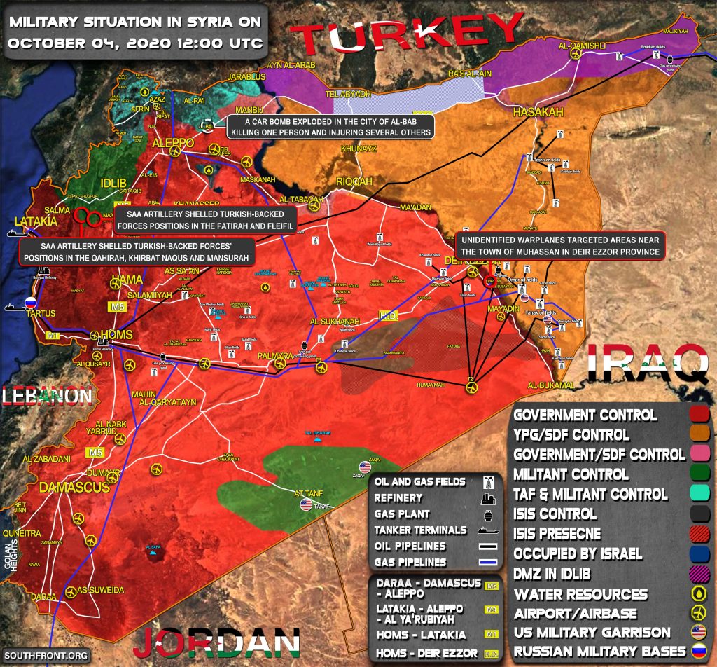 Military Situation In Syria On October 4, 2020 (Map Update)