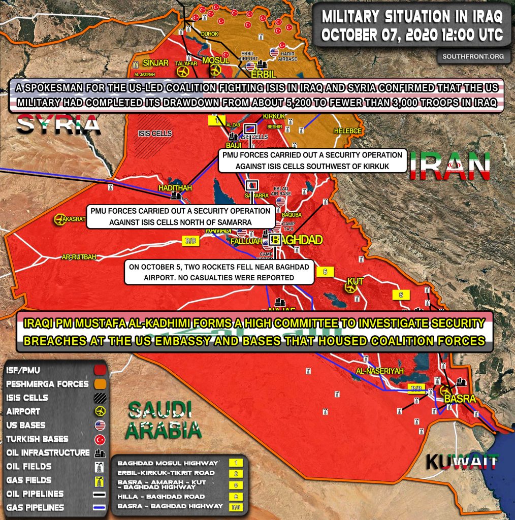 Military Situation In Iraq On October 7, 2020 (Map Update)