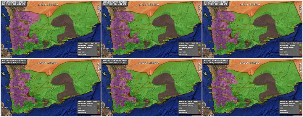 Map Comparison: Development Of Military Situation In Yemen In 2015-2020