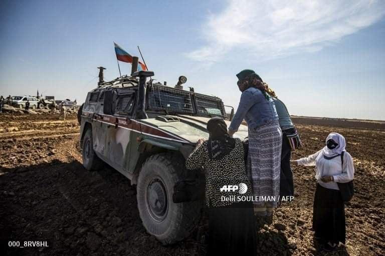 Russian Patrol Blocked In Al-Hasakah, Media Accidentally There To Take Photos And Shoot Video