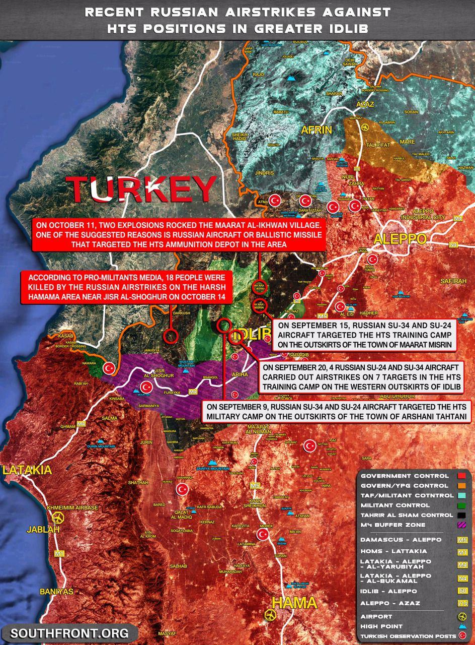 Russian Warplanes Rained Hell On HTS Headquarters, Camps In Southwest Idlib (Videos)