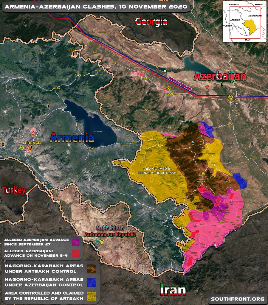 Map Update: Progress Of Azerbaijani Advance In Nagorno-Karabakh Ahead Of November 10 Ceasefire