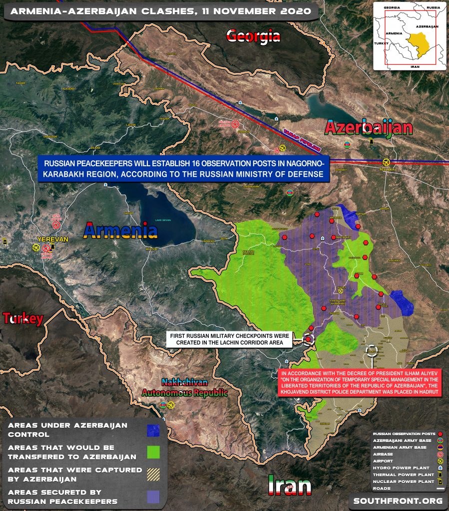 Map Update: Russia Is Establishing Observation Points In Nagorno-Karabakh