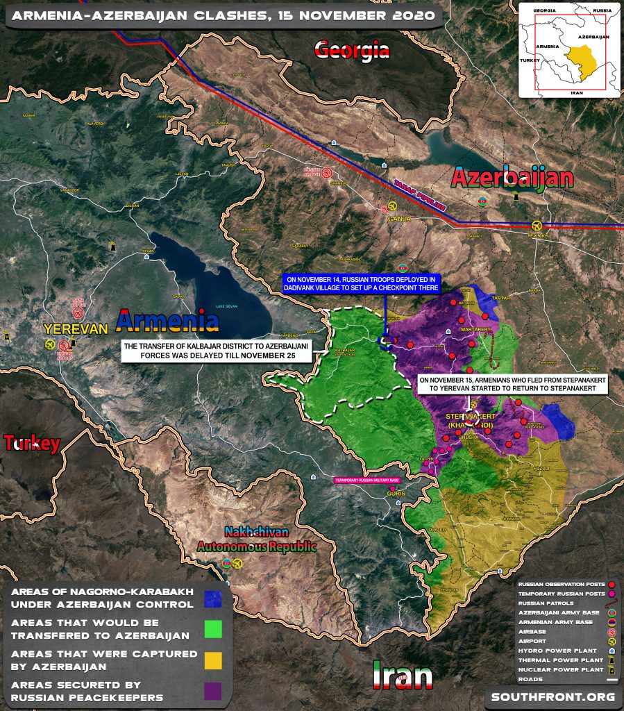 Map Update: Military Situation In Nagorno-Karabakh On November 15, 2020