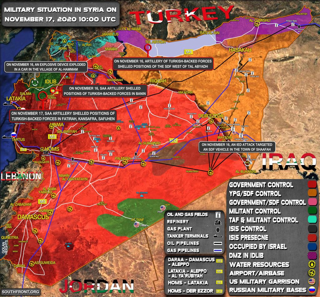 Military Situation In Syria On November 17, 2020 (Map Update)