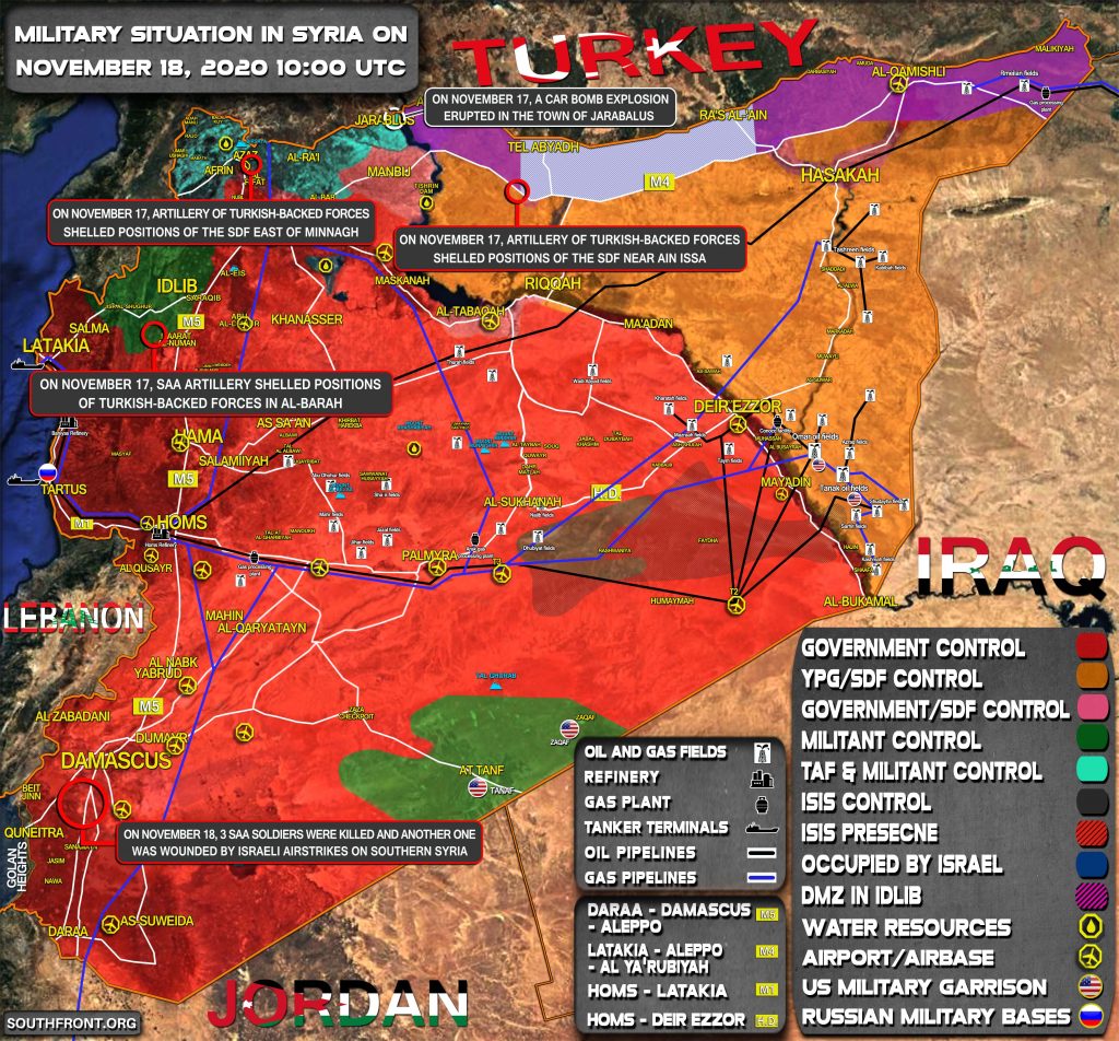 Military Situation In Syria On November 18, 2020 (Map Update)