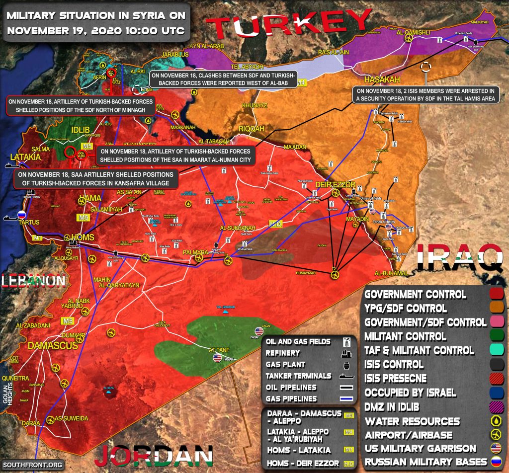 Military Situation In Syria On November 19, 2020 (Map Update)