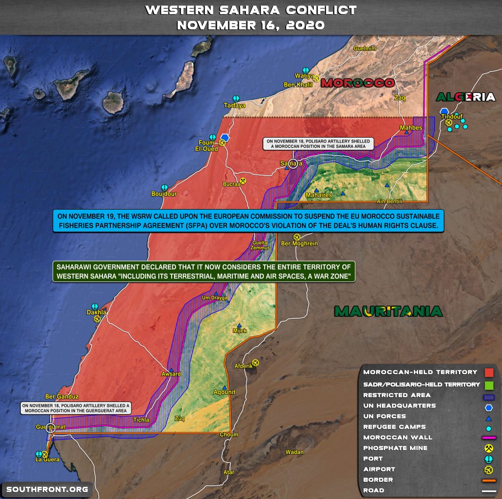 Polisario Front Continues Pushing Morocco's Wall, With No End Of Hostilities In Sight (Map Update)