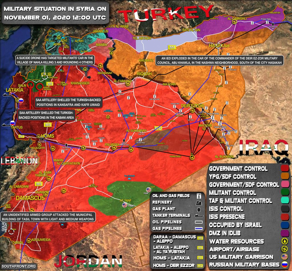 Military Situation In Syria On November 1, 2020 (Map Update)