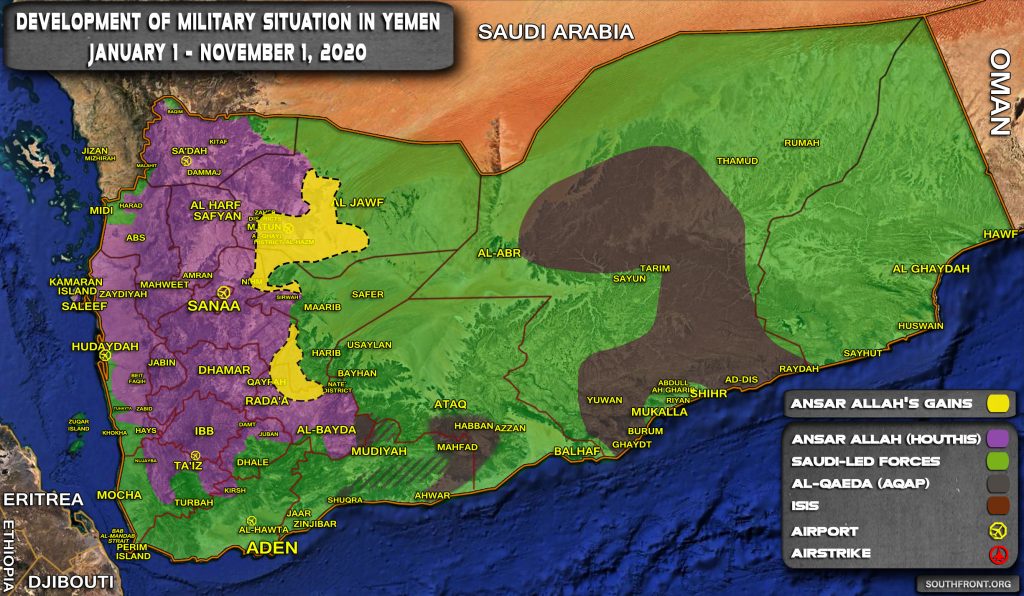 Map Comparison: Setbacks Of Saudi-Backed Forces In Yemeni War Since Start Of 2020