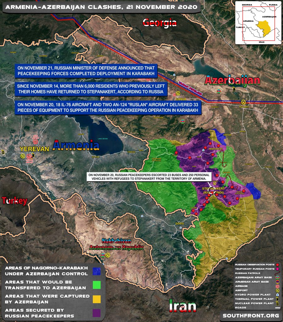 Map Update: Military Situation In Nagorno-Karabakh On November 21, 2020