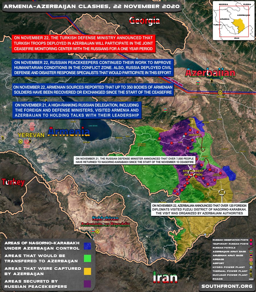 Map Update: Military Situation In Nagorno-Karabakh On November 22, 2020