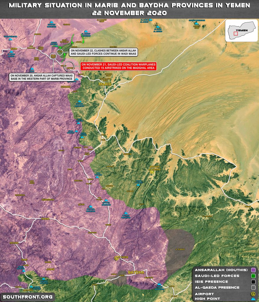 Map Update: Saudi-backed Forces Retreat From Maas Base In Yemen's Marib Province