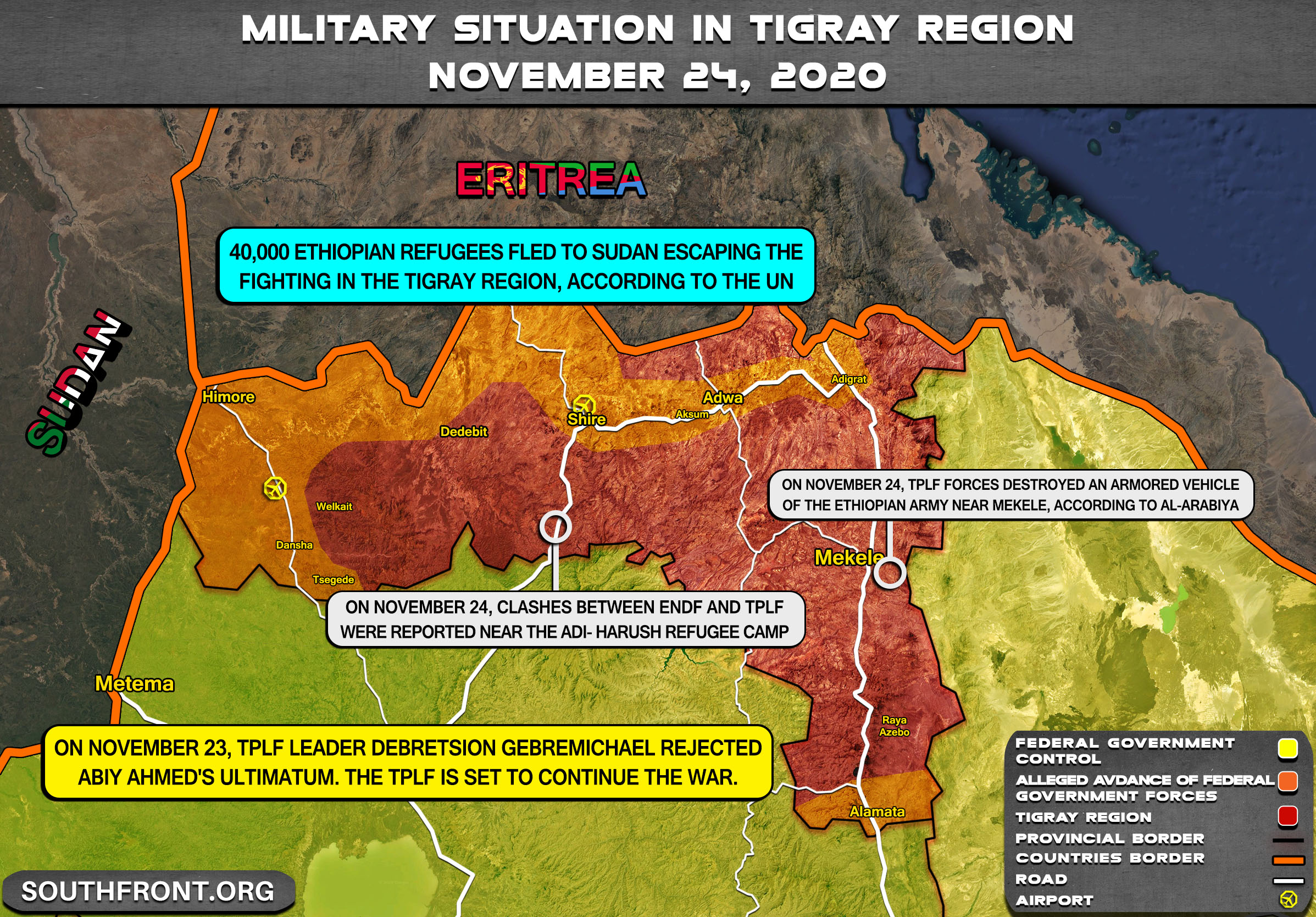 Tigray's Forces Reject Ultimatum, Claim They Destroyed Government Forces Mechanized Division